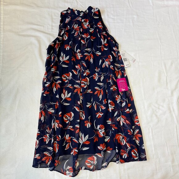 Signature by Robbie Bee Dresses & Skirts - Signature by Robbie Bee Navy Red Floral Halter Dress Size 6 Summer